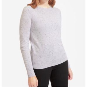 Everlane The Cashmere Crew Sweater in Pale Lavender Donegal NWT Size XL